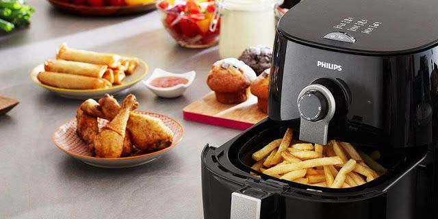 Exemplo de comida dourada e crocante feita na Air Fryer.