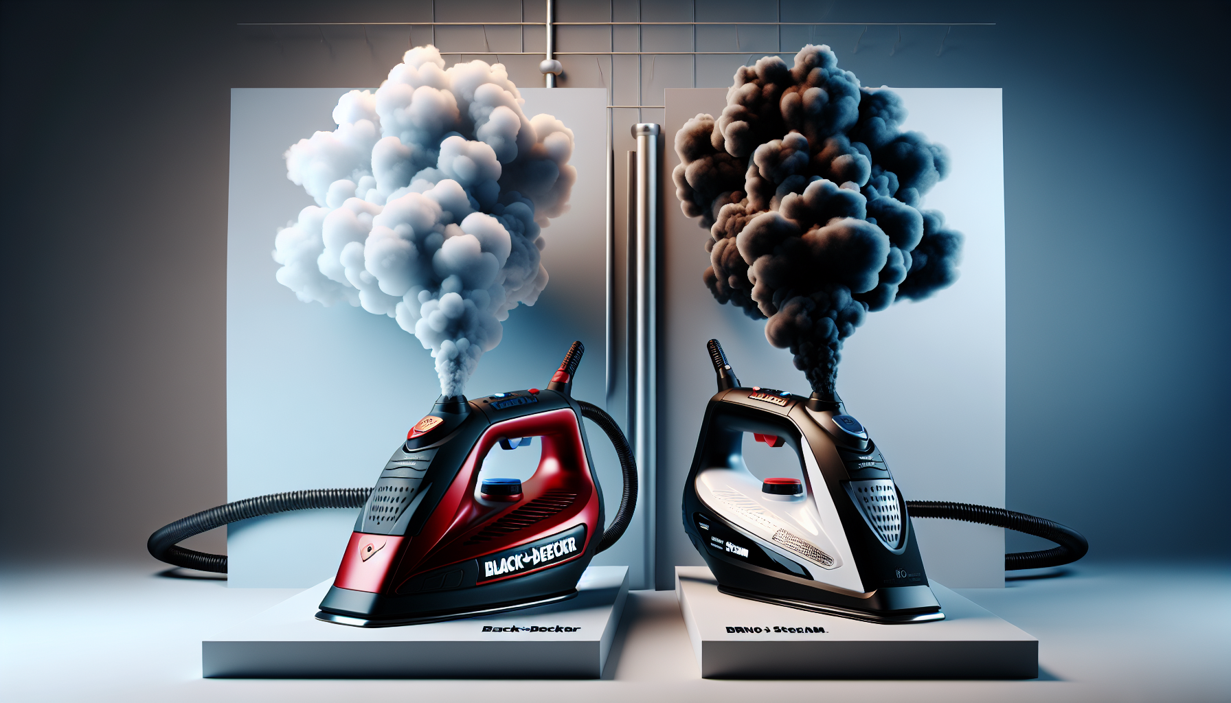 Comparativo lado a lado dos vaporizadores Black+Decker BDV2000V e Arno Steam Power.