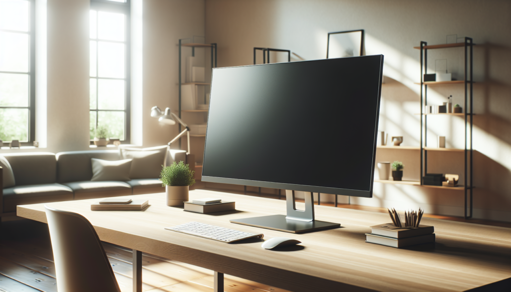 Monitor de 27 polegadas IPS maté em home office iluminado naturalmente, sem reflexo na tela