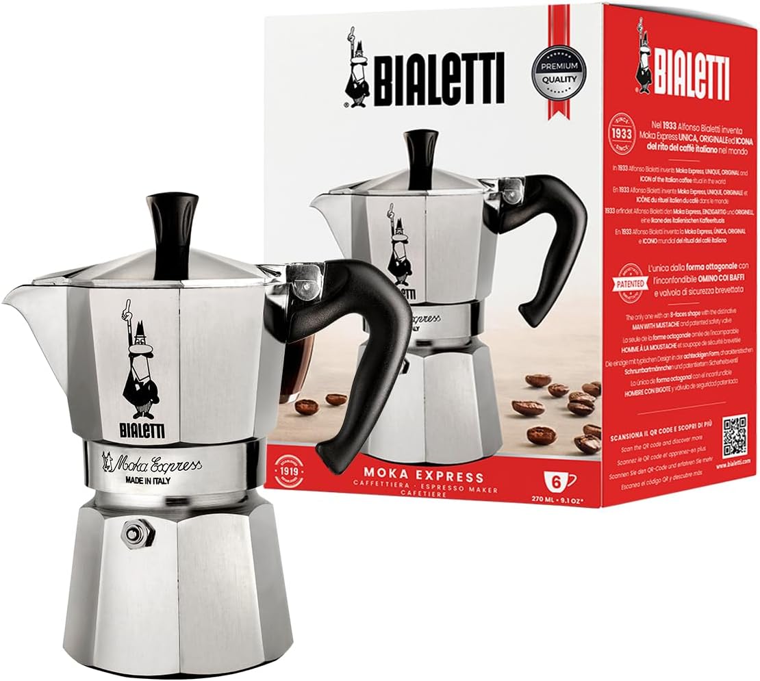 Bialetti Moka Express 6 Xícaras Cafeteira Italiana