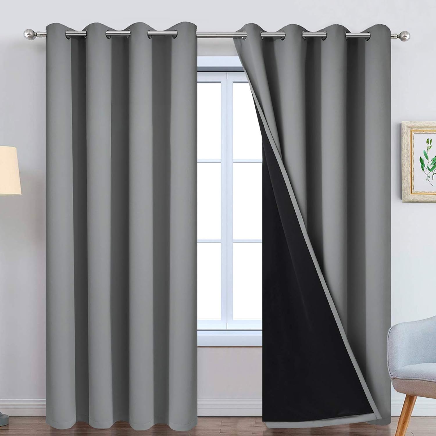 Yakamok Cortinas 100% Blackout Painéis Térmicos