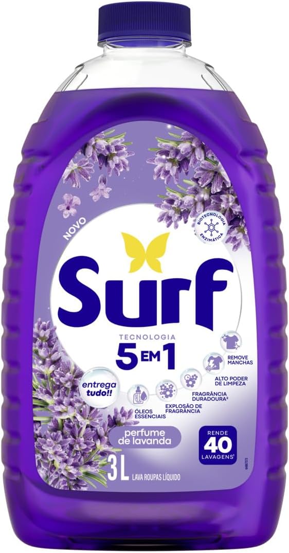 Surf Sabão Líquido 5 em 1 Lavanda 3L