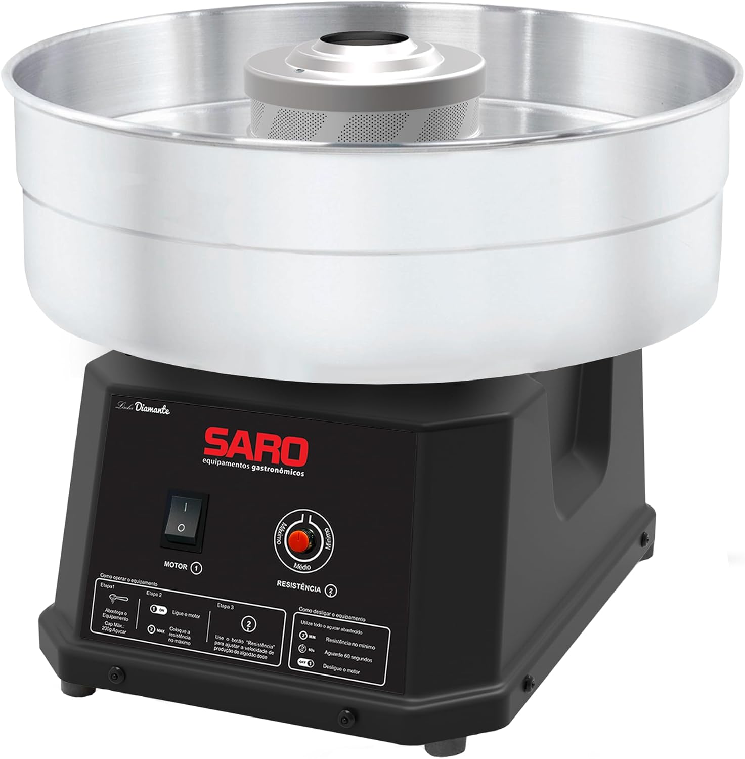 Máquina Algodão Doce Profissional Saro Bivolt