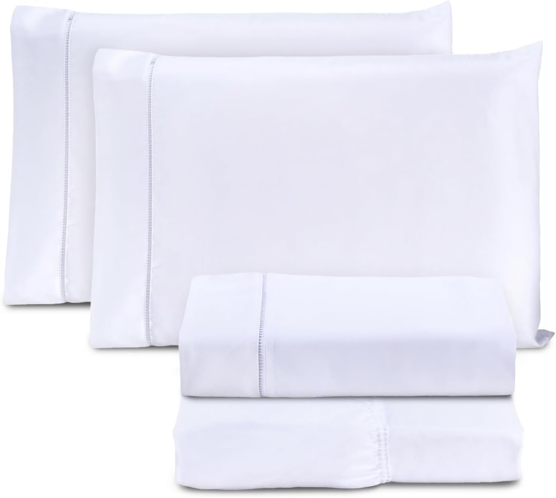 Jogo de Cama Casal Percal 400 Fios Antiácaro 4 Peças