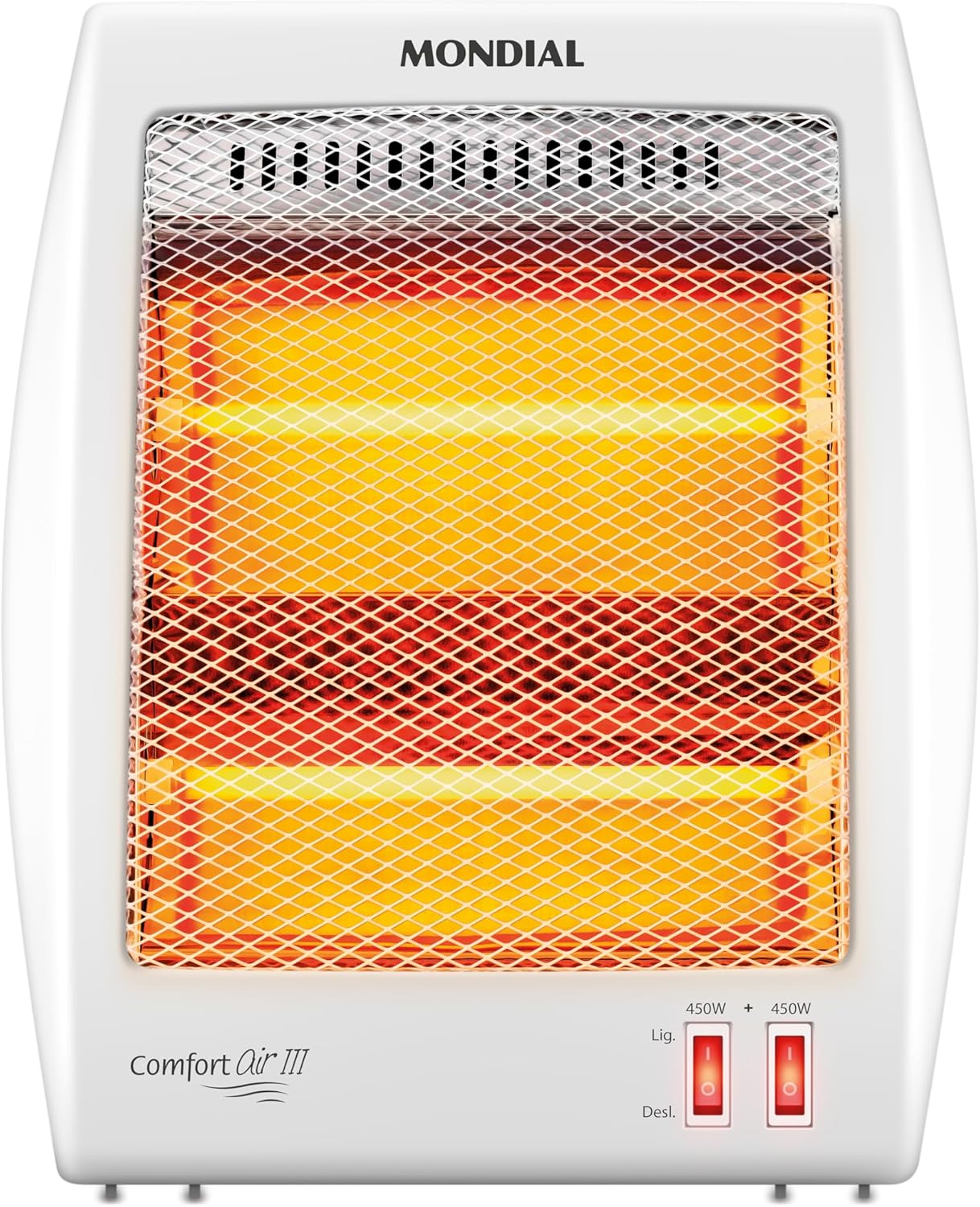 Mondial Aquecedor Quartzo Comfort Air III 900W Branco/Cinza
