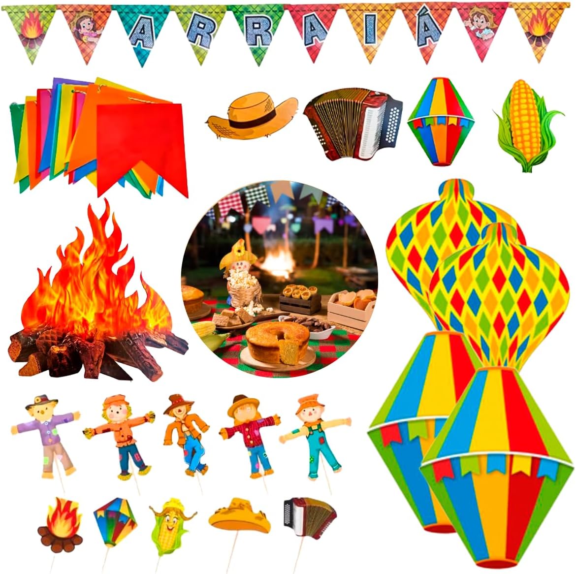 Kit Decoração Completo Festa Junina São João Arraial