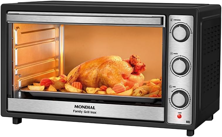 Mondial Forno Elétrico Family Grill 60L FRN-60-BI Inox 1800W
