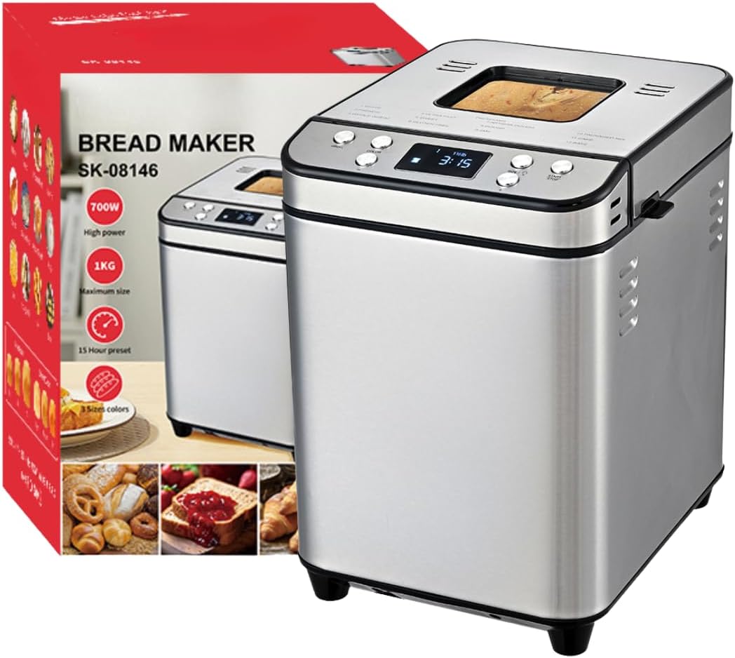 Máquina de Pão Caseiro Automática Elétrica com Timer 110V