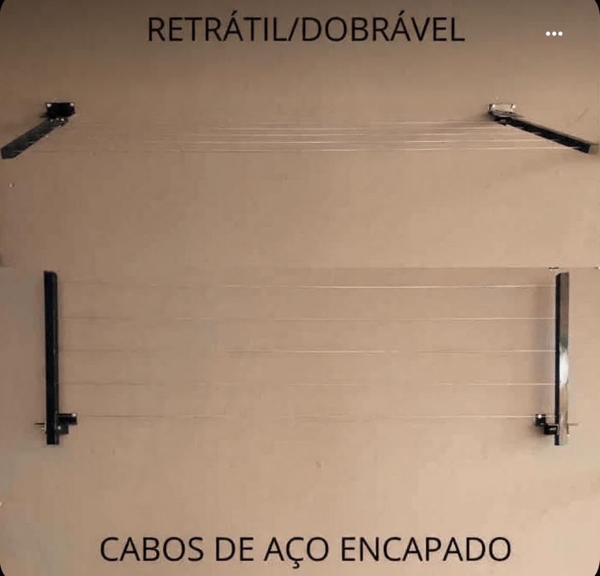 Varal de Parede Retrátil 5 Linhas