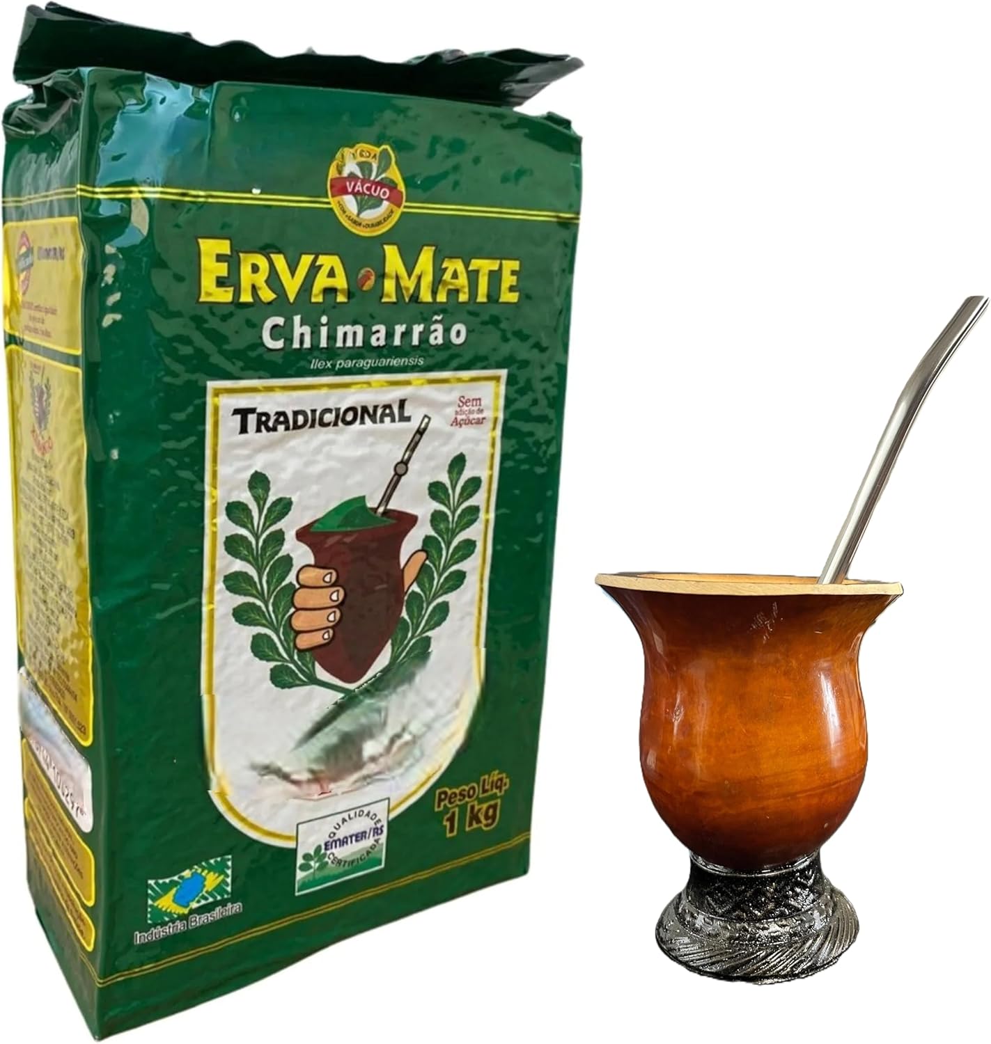 Kit Chimarrão Tradicional com Cuia Porongo Artesanal