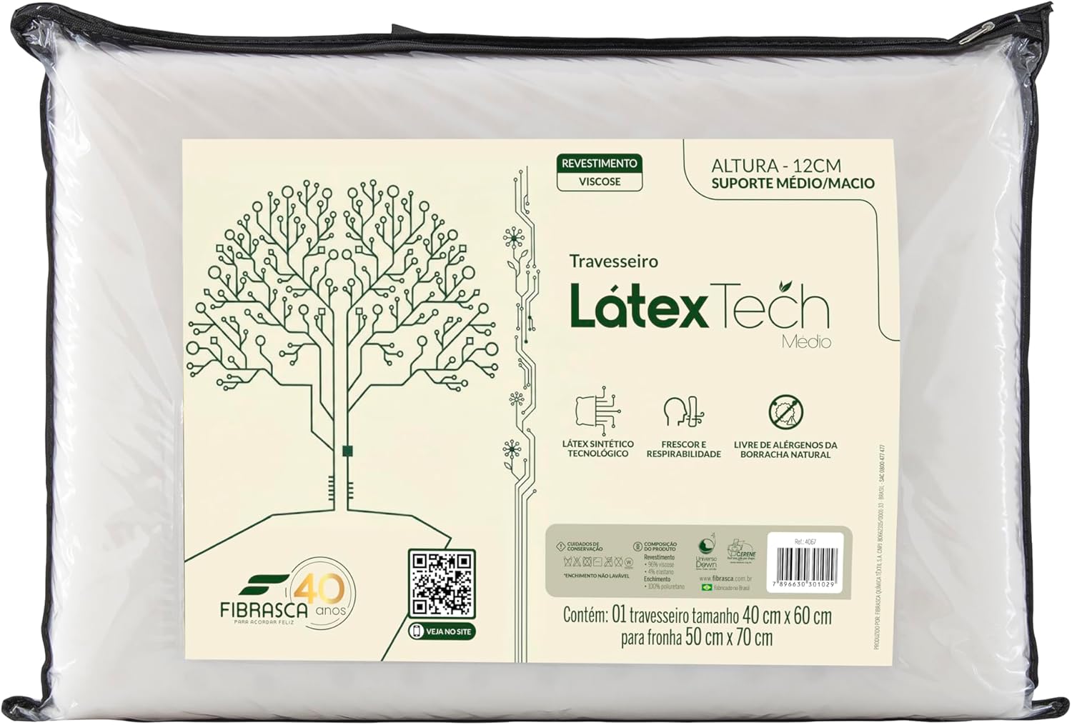 Fibrasca Látex Tech Médio 50x70
