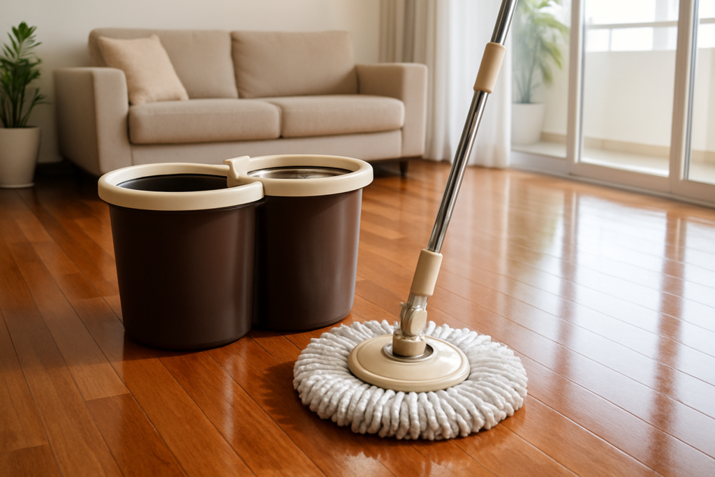 Mop giratorio em apartamento brasileiro