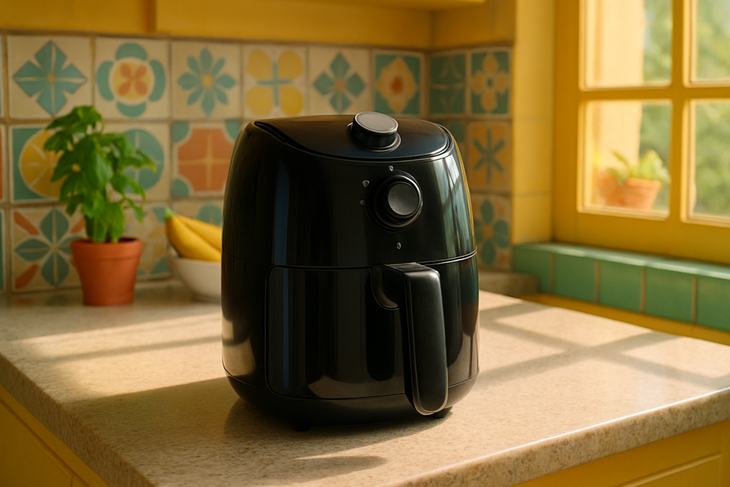 Fritadeira sem óleo Air Fryer Mondial AF-30 3,5L sobre a bancada de uma cozinha clara