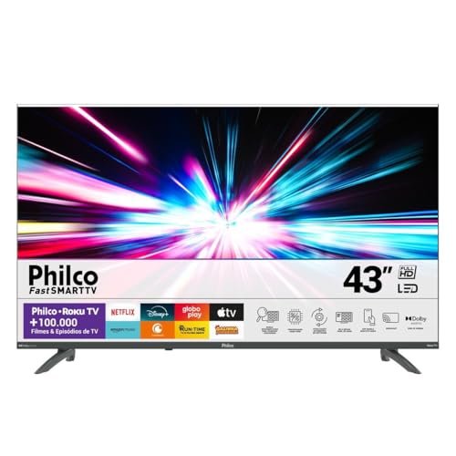 Smart TV Philco PTV43VA4REGB 43 polegadas Full HD Roku TV Space Gray
