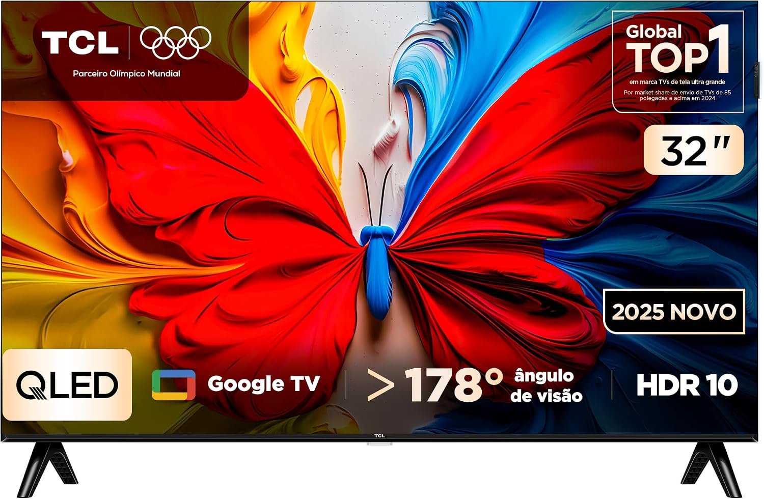 Smart TV TCL 32S5K 32 polegadas Full HD QLED com Google TV